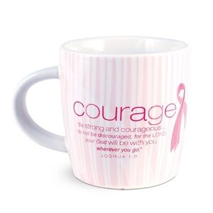 LIGHTHOUSE Pink Cancer Ribbon Courage Coffee Mug